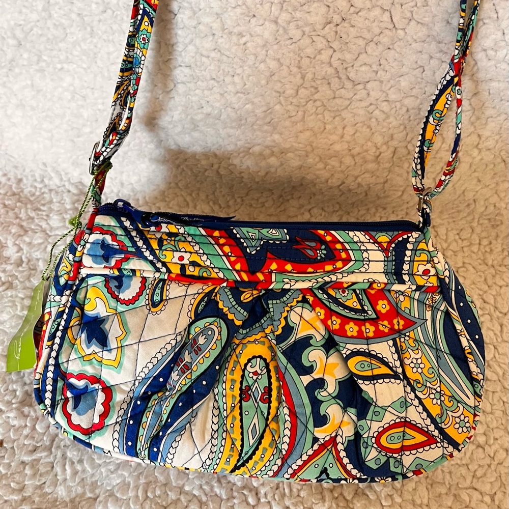 Vera Bradley Marina Paisley Pattern Small Size Double Handle Handbag